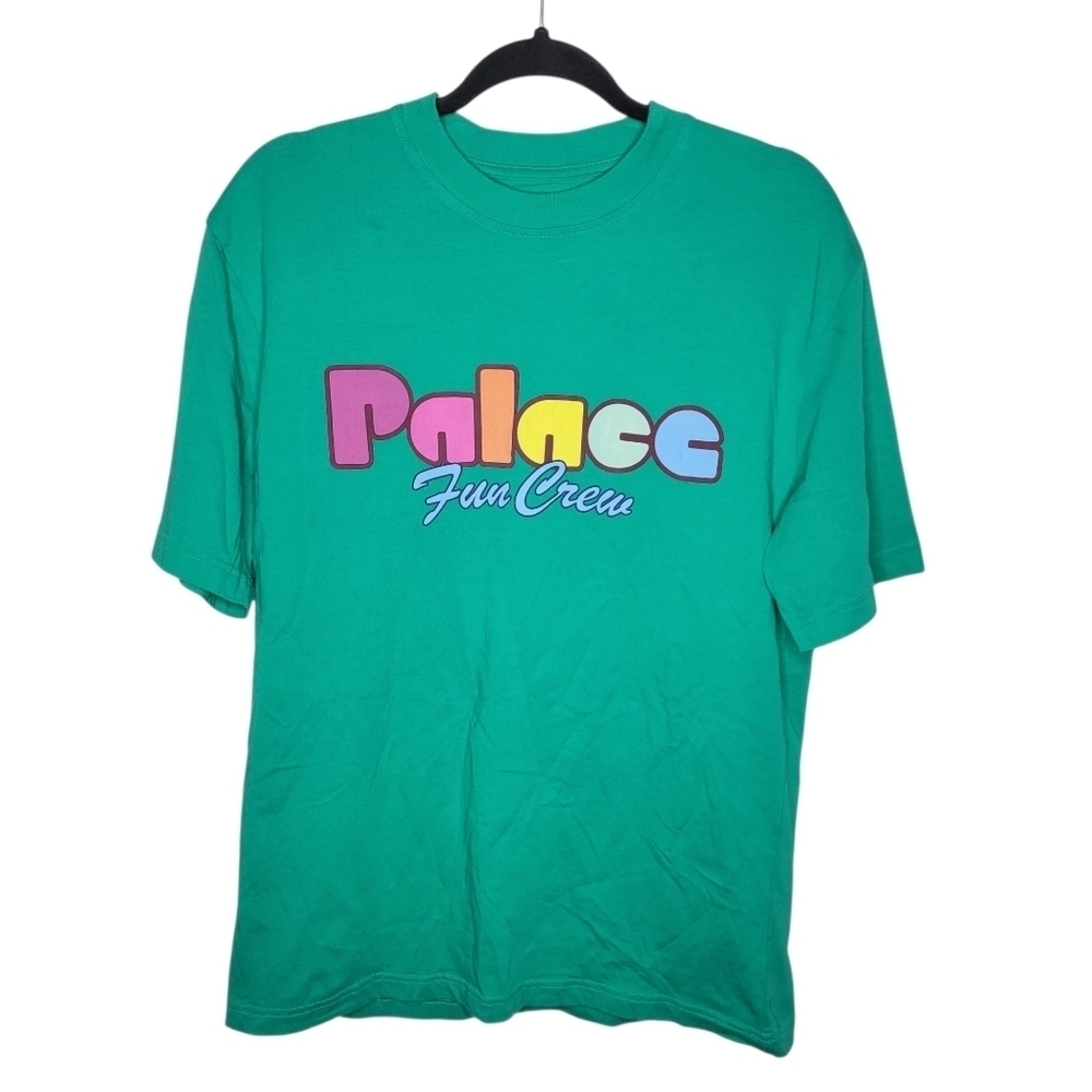 Palace Fun Crew Skateboard Graphic T-Shirt Size Medium in Teal Green